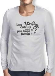 T-Shirt homme manche longue Les calculs ne sont pas bon Kevin - Prénom personnalisable