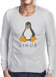 T-Shirt homme manche longue Linux Hébergement