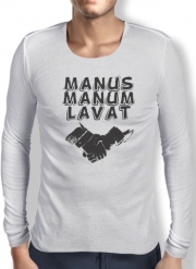 T-Shirt homme manche longue Manus manum lavat