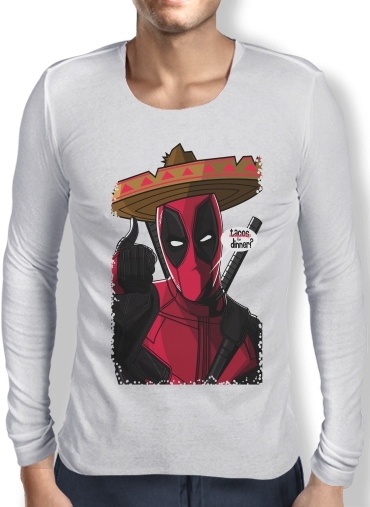 T-Shirt homme manche longue Mexican Deadpool