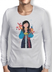 T-Shirt homme manche longue Mulan Princess Watercolor Decor