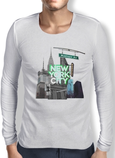 T-Shirt homme manche longue New York City II [green]