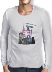 T-Shirt homme manche longue New York City II [pink]