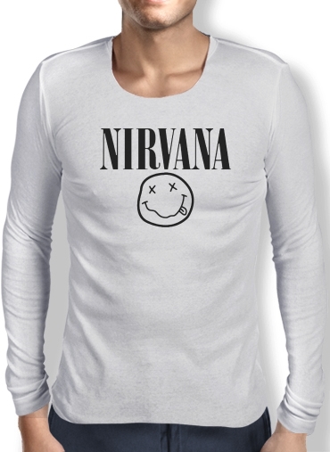 T-Shirt homme manche longue Nirvana Smiley