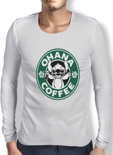 T-Shirt homme manche longue Ohana Coffee