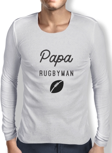 T-Shirt homme manche longue Papa Rugbyman
