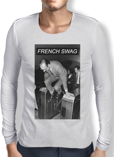 T-Shirt homme manche longue President Chirac Metro French Swag