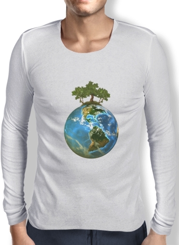 T-Shirt homme manche longue Protégeons la nature - ecologie