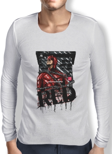 T-Shirt homme manche longue Red Vengeur Aveugle