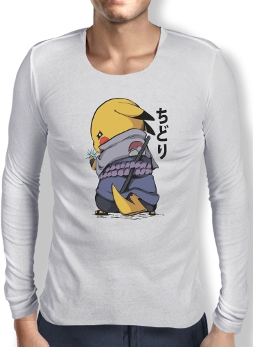 T-Shirt homme manche longue Sasuke x Pikachu