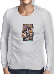 T-Shirt homme manche longue Shemar Moore collage