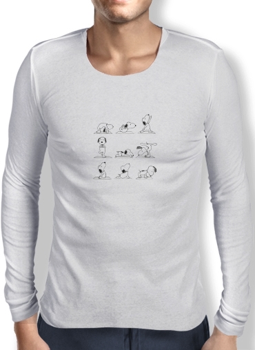 T-Shirt homme manche longue Snoopy Yoga