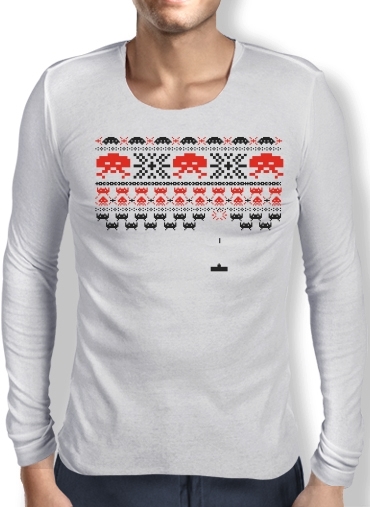 T-Shirt homme manche longue Space Invaders