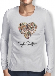 T-Shirt homme manche longue Taylor Swift Love Fan Collage signature