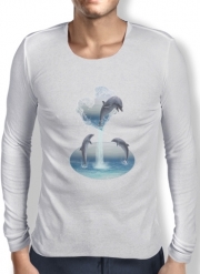 T-Shirt homme manche longue The Heart Of The Dolphins