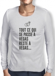 T-Shirt homme manche longue Tout ce qui passe a Vegas reste a Vegas