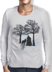 T-Shirt homme manche longue Wolf Snow