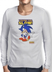 T-Shirt homme manche longue You're Too Slow - Sonic