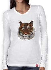T-Shirt femme manche longue Abstract Tiger