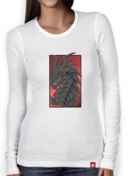 T-Shirt femme manche longue Aldouin Fire A dragon is born