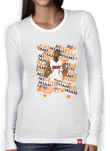 T-Shirt femme manche longue Basketball Stars: Chris Bosh - Miami Heat