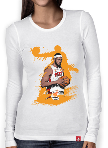 T-Shirt femme manche longue Basketball Stars: Lebron James