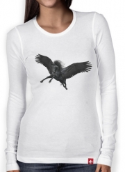 T-Shirt femme manche longue Black Pegasus