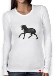 T-Shirt femme manche longue Black Unicorn