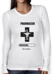T-Shirt femme manche longue Cadeau etudiant Pharmacien en cours