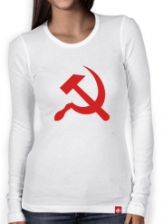 T-Shirt femme manche longue Communiste faucille et marteau