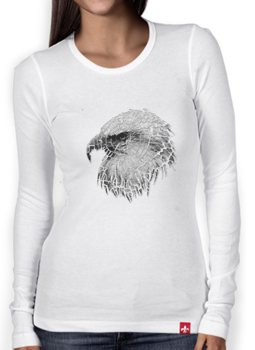 T-Shirt femme manche longue cracked Bald eagle 