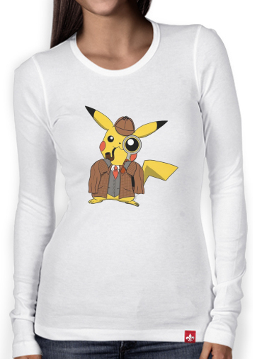 T-Shirt femme manche longue Detective Pikachu x Sherlock