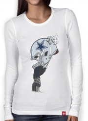 T-Shirt femme manche longue Football Helmets Dallas