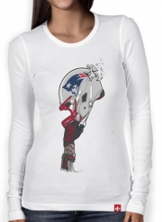 T-Shirt femme manche longue Football Helmets New England