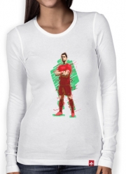 T-Shirt femme manche longue Football Legends: Cristiano Ronaldo - Portugal