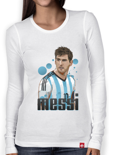 T-Shirt femme manche longue Lionel Messi - Argentine