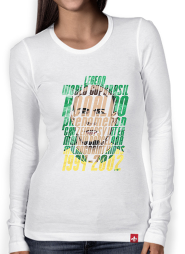 T-Shirt femme manche longue Football Legends: Ronaldo R9 Brasil 