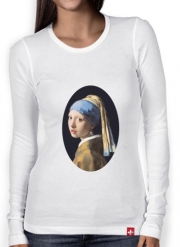 T-Shirt femme manche longue Girl with a Pearl Earring