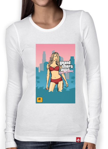 T-Shirt femme manche longue GTA collection: Bikini Girl Miami Beach