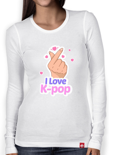 T-Shirt femme manche longue I love kpop