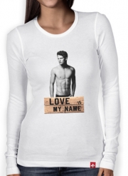 T-Shirt femme manche longue Jeremy Irvine Love is my name