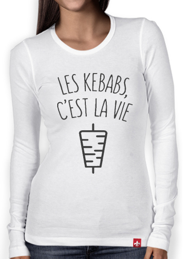 T-Shirt femme manche longue Les Kebabs cest la vie