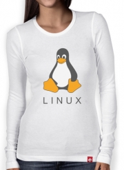 T-Shirt femme manche longue Linux Hébergement