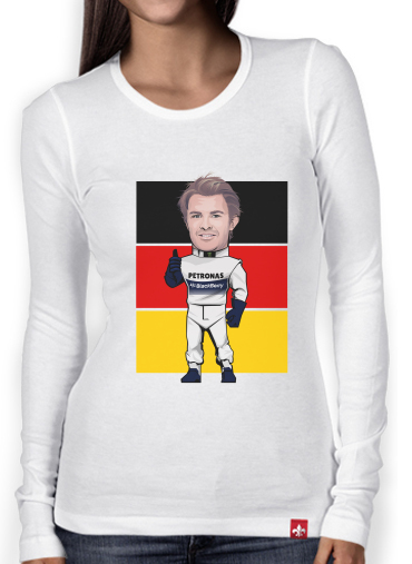 T-Shirt femme manche longue MiniRacers: Nico Rosberg - Mercedes Formula One Team