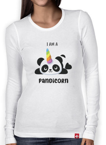 T-Shirt femme manche longue Panda x Licorne Means Pandicorn