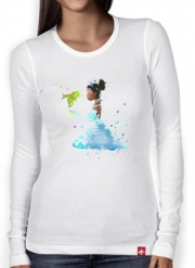 T-Shirt femme manche longue Princess Tiana Watercolor Art