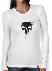T-Shirt femme manche longue Punisher Skull