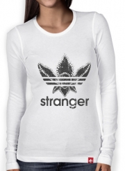 T-Shirt femme manche longue Stranger Things Demogorgon Monstre Parodie Adidas Logo Serie TV