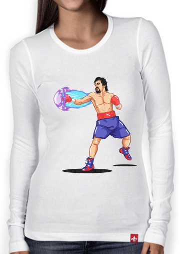 T-Shirt femme manche longue Street Pacman Fighter Pacquiao