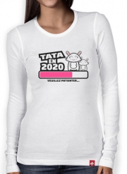 T-Shirt femme manche longue Tata 2020 Cadeau Annonce naissance